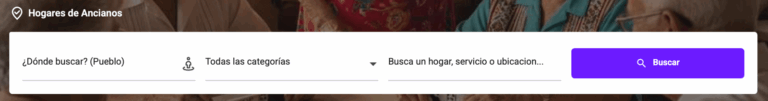 Muestra los campos de la búsqueda principal.