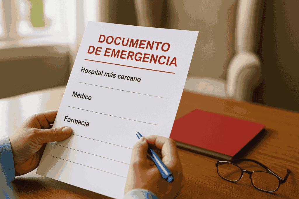 Importancia de tener un documento de emergencia para familiares en hogares de ancianos
