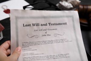 Documento de última voluntad y testamento